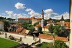 Český Krumlov - A view of the majestic residence of the aristocracy across the former seminary garden from Hotel Růže (The Rose), photo by: Archiv Vydavatelství MCU s.r.o.