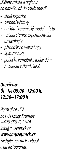 „D jiny m sta a regionu od prav ku a do sou asnosti“ • st l  expozice • sez nn  v stavy • unik tn  keramick  model m...
