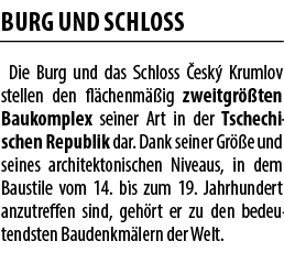 burg und schloss Die Burg und das Schloss esk  Krumlov stellen den fl chenm  ig zweitgr  ten Baukomplex seiner Art i...