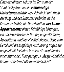 Eines der ltesten H user im Zentrum der Stadt  esk  Krumlov, eine ehemalige Untertanenm hle, das sich direkt unterha...