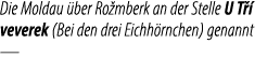 Die Moldau ber Ro mberk an der Stelle U T   veverek (Bei den drei Eichh rnchen) genannt —