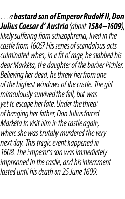 …a bastard son of Emperor Rudolf II, Don Julius Caesar d‘ Austria (about 1584–1609), likely suffering from schizophre...