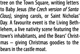 tree on the Town Square, writing letters to Baby Jesus (the Czech version of Santa Claus), singing carols, or Saint N...