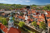 Český Krumlov - pohled z věže na Vnitřní Město, foto: Archiv Vydavatelství MCU s.r.o.