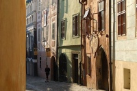 Český Krumlov - slohově pestré fasády v Panské ulici, foto: Archiv Vydavatelství MCU s.r.o.