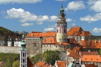 Český Krumlov - Latrán, v popředí Novoměstská zahrada, foto: Archiv Vydavatelství MCU s.r.o.