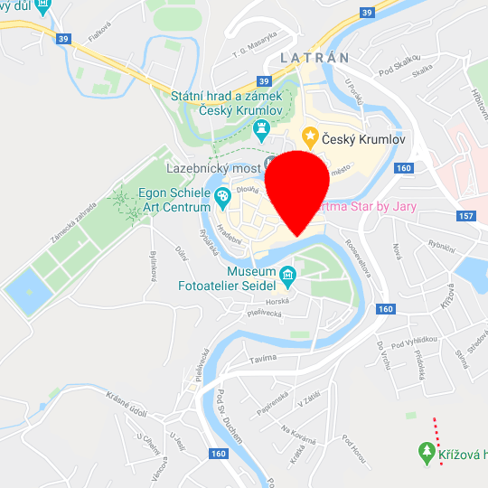 Hotel Růže Český Krumlov - mapa