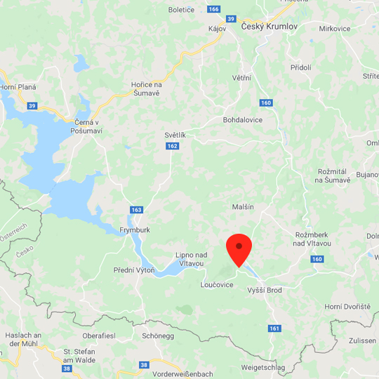 Čertova stěna mapa, zdroj: Mapy Google