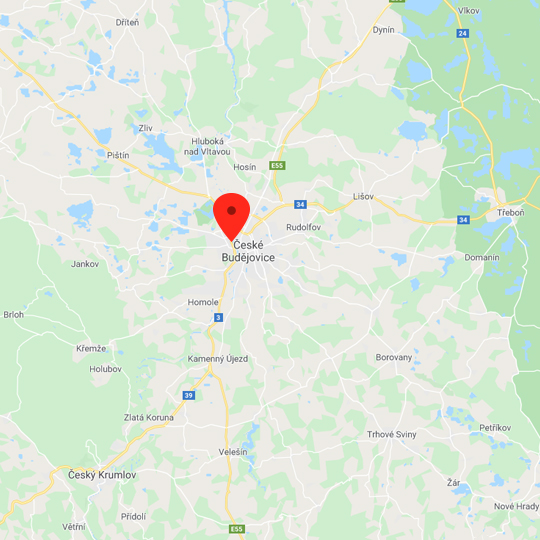 České Budějovice, source: Mapy Google